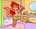 Squirrel bath by andybunny