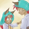 Sarah and Simon, afterschool  by RisingDragon