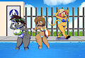 Poolside babes~ (commission)