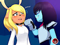 kris and noelle  - deltarune chapter 2 by DEXstar