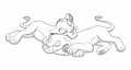 Simba Nala Sleeping by TheGiantHamster