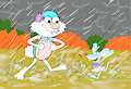Splashing in the Rain (by Linkina)