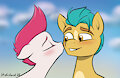 Cheek Kiss Series: Hitch and Zipp by Strebiskunk