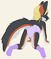 Ashley the gray fox by MommyFops