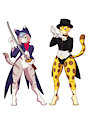 Felid Duo: Tsukino and Clawroline by 670pony
