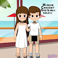 Patrick and Patricia at the beach (version 1) by ManOfStories