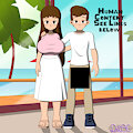 Patrick and Patricia at the beach (version 2) by ManOfStories