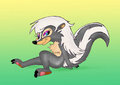 Skunk Pin-up by otherart
