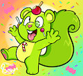 Candy-Loving Squirrel by Bowsaremyfriends