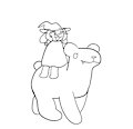 A little bear ride by BunnyQueen