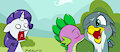Cheek Kiss Series: Gabby and Spike by Strebiskunk