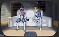 Chilling playing games by Draik9