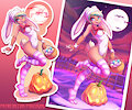 Easter Bunny Jackie Poster and Sticker 🎃 by sallyhot