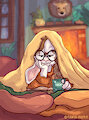 Cozy with a Book by Hunter by Eiko
