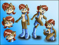 Sally Acorn character sheet by zeiramzero