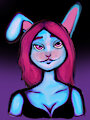 Fursona painting by cloudybunn
