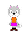 Daisy the Wolf front facing