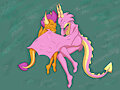 Pink n' Orange Snuggle by 670pony