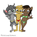 Tuniko, Patoy, and Alli Stickers by luckyeastwood273