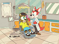 Al Bear and Dexter Fox the dentist by AlBear