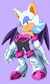 Rouge the bat colored sketch by randomguy999