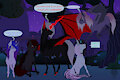 Queen babysitting the squad by DemonLilith
