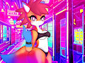 Serra Neon city life ( birthday gift) by WhiteMageTifa