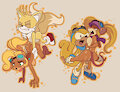 Tails Crashes the Bandicoot's Sister by BlackFlash09