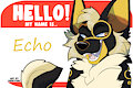 Canine Badge Echo by Twoartrascals