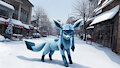Maujak - Feral Glaceon by AquaVixen