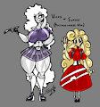 Giftart - Sheep Sisters by GrayscaleRain