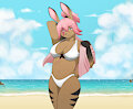 Beach YCH - Bunny by RainbowDogs