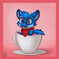 MonMon in a cup by OyenOrangeCat