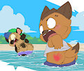 Commission - beach prank by LKIWS