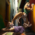 Lion and Bunny: Back Alley Fun by Logically