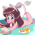 Doing Homework by Violetmew