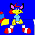 Alex the Fox Putting a Diaper on Himself by CartoonFoxArt2002