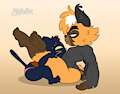 Mae and Suey WRESTLING