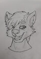 Head doodle by RowanZero