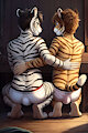 Two Tiger Friends Soiling Together by ILoveArtTheMost