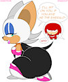 Rouge/Knuckles - Sexy Huge Bat Ass by Habbodude