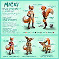 Micki's Ref Sheet [With Bonus Art!] by Pux