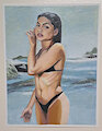 Woman posing At the Beach by caramelthecalf
