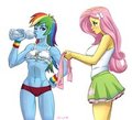 Rainbow Dash and Fluttershy by flickich