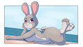 Bunny on a Beach -P- by Psy101