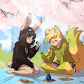 Having a picknick with my friend by RickHol