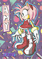 Amy Rose painting 90s by CapCheto92