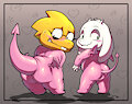 Commission - Alphys and Asriel by LKIWS