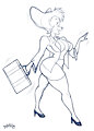 Peg Off To Work Sketch by Diraulus