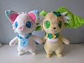 Larimar + Peridot plushes by Pyritie